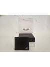 Triangle Logo Saffiano Half Wallet Black - PRADA - BALAAN 8