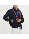 G9 Slim Fit Suede Jacket Navy - BARACUTA - BALAAN 4