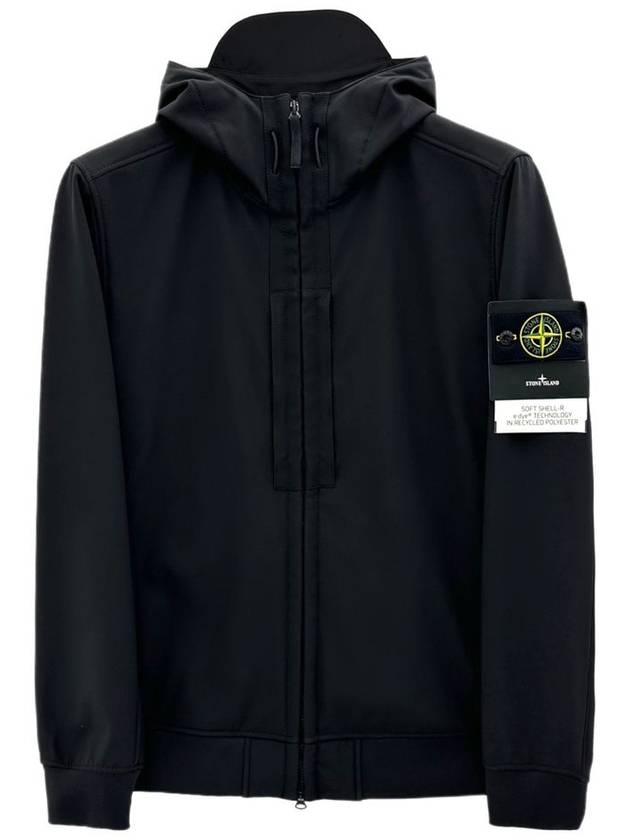 Soft Shell RE Dye Technology Hooded Jacket Black - STONE ISLAND - BALAAN 2