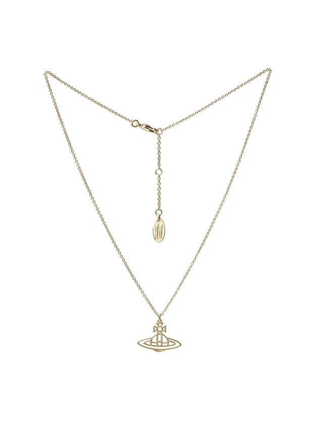 Women's Thin Line Short Flat ORB Pendant Necklace Gold - VIVIENNE WESTWOOD - BALAAN 1