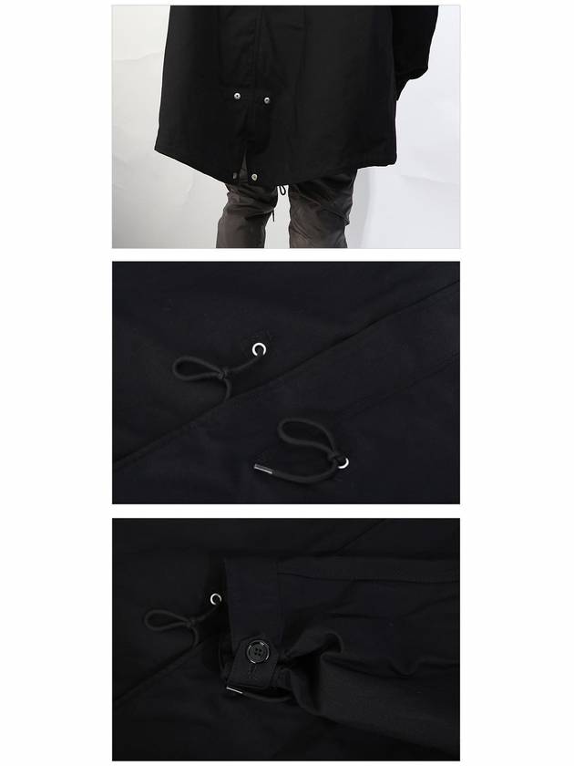 Back Printing Hooded Parka Jacket Black - RAF SIMONS - BALAAN 7