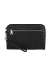 Intrecciato Documents Zipper Clutch Bag Black - BOTTEGA VENETA - BALAAN 1