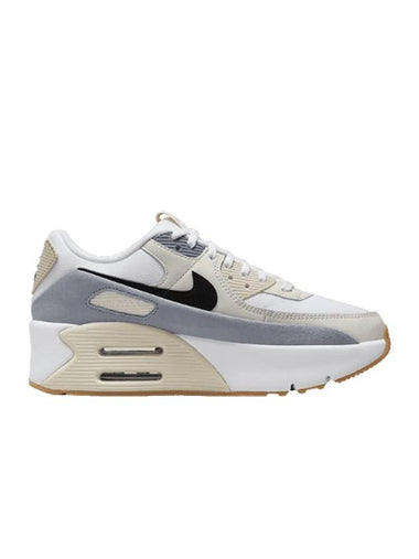 Air Max 90 LV8 W White Ashon Slate Light Ore Wood Brown Black FD4328 106 - NIKE - BALAAN 1