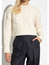 Cable Wool Knit Top Off-White - AMI - BALAAN 10