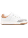 Sl61 Smooth Leather Suede Low Top Sneakers White - SAINT LAURENT - BALAAN 1