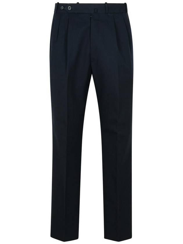 Maison Margiela Navy Virgin Wool Trousers - MAISON MARGIELA - BALAAN 1