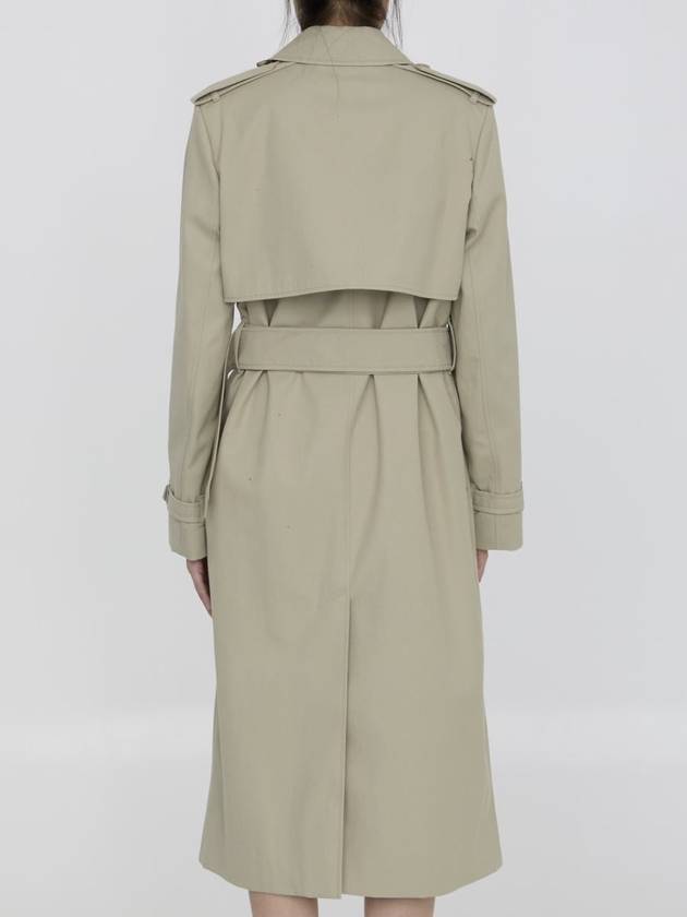 Cotton Blend Trench Coat Ivory - BURBERRY - BALAAN 5