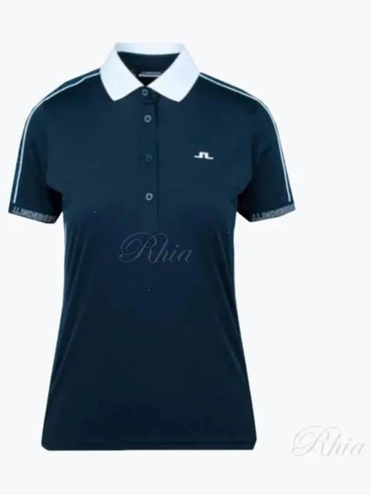 Women's Damai DAMAI Polo Short Sleeve T-Shirt Navy - J.LINDEBERG - BALAAN 2