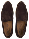 Summer Work Suede Loafers Brown - LORO PIANA - BALAAN.