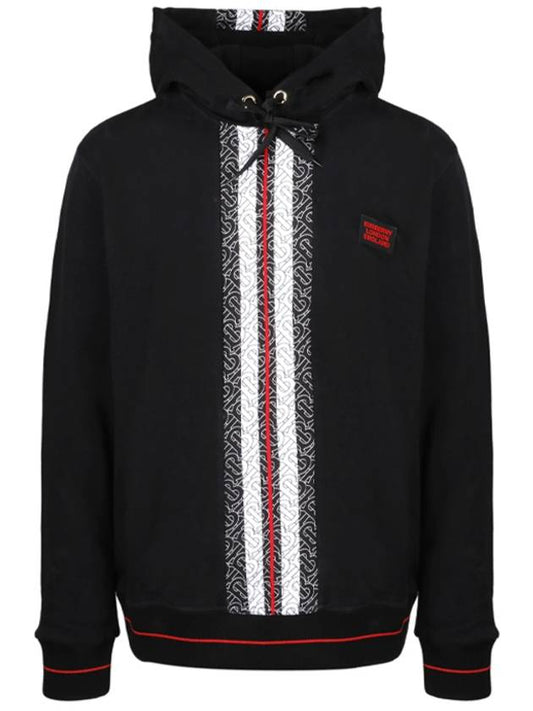 Monogram Stripe Hood Black - BURBERRY - BALAAN.