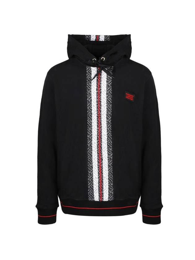 Monogram Stripe Hoodie Black - BURBERRY - BALAAN 1