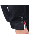 4 Bar Armband Cotton Blazer Jacket Navy - THOM BROWNE - BALAAN 10