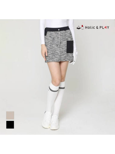 Women s tweed button decoration culottes HD3WCU008 - HOLIC&PLAY - BALAAN 1