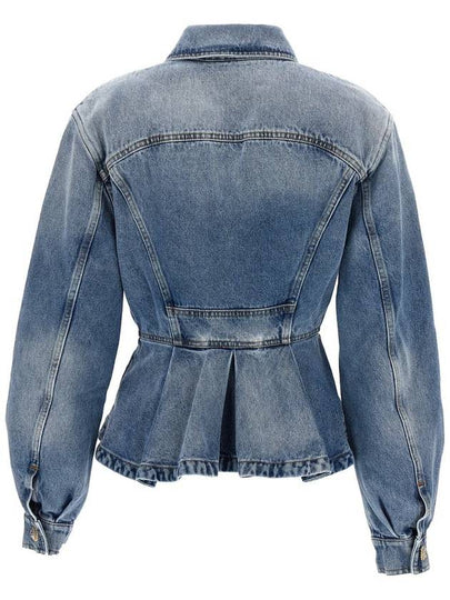 Balmain Peplum Denim Jacket - BALMAIN - BALAAN 2