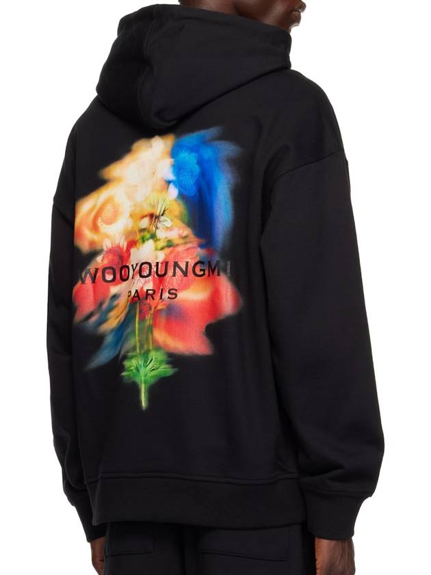 Swaying Flower Back Logo Hoodie Black - WOOYOUNGMI - BALAAN 2