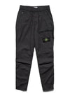 Waffen Stretch Tella Paracadute Cargo Straight Pants Black - STONE ISLAND - BALAAN.