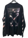 CARAVAGGIO Arrow Over Long Sleeve T-Shirt Black - OFF WHITE - BALAAN 2