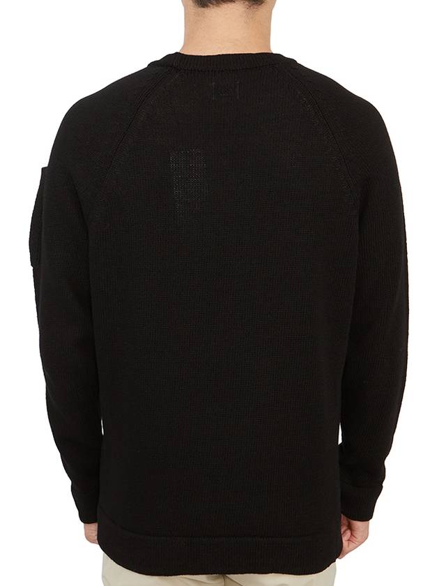 Lens Wappen Compact Cotton Knit Top Black - CP COMPANY - BALAAN 5