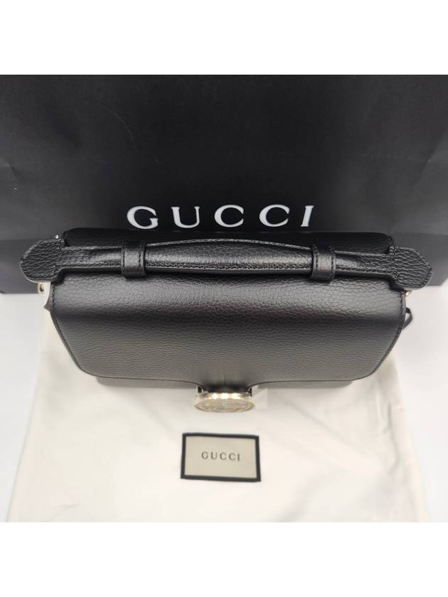 GG Interlocking Chain Small Top Handle Shoulder Bag Black - GUCCI - BALAAN 5