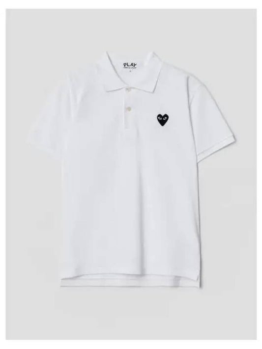 Unisex Black Heart Waffen Polo T shirt Blouse Southern White Domestic Product GM0024042381221 - COMME DES GARCONS PLAY - BALAAN 1