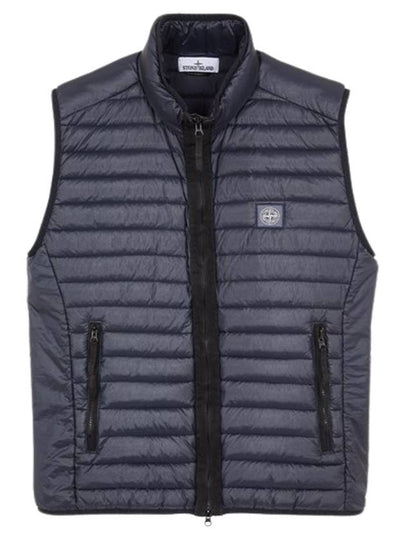 Men's Logo Patch Puffer Vest Navy - STONE ISLAND - BALAAN 2