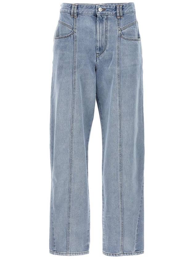 Denim Straight Pants PA0045FBB1H06I30IB ICE BLUE - ISABEL MARANT - BALAAN 2