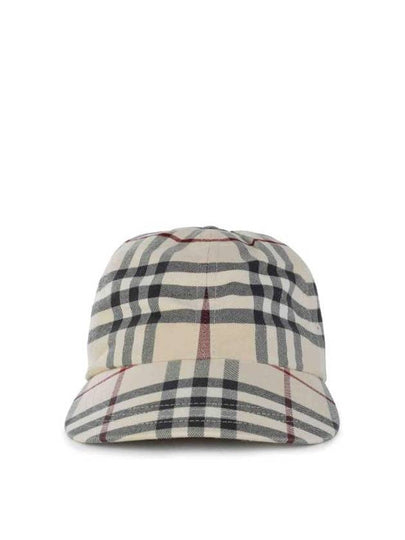 Check Pattern Cotton Ball Cap Beige - BURBERRY - BALAAN 2