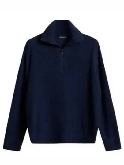 Men's Wilmer Quarter Zip-Up Knit Top Navy - J.LINDEBERG - BALAAN 2