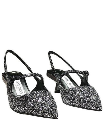 Jimmy Choo Pointed Pumps In Chunky Glitter And Leather - JIMMY CHOO - BALAAN 2