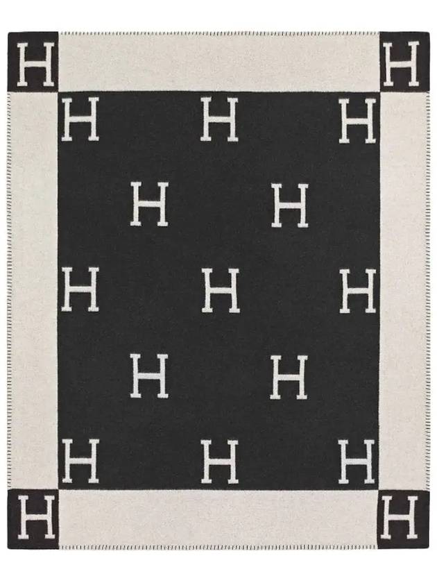 Avalon Throw Blanket Ecru Gri Ponce - HERMES - BALAAN 3