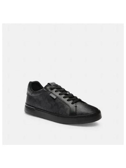 Low Line Signature Canvas Top Sneakers Charcoal - COACH - BALAAN 2