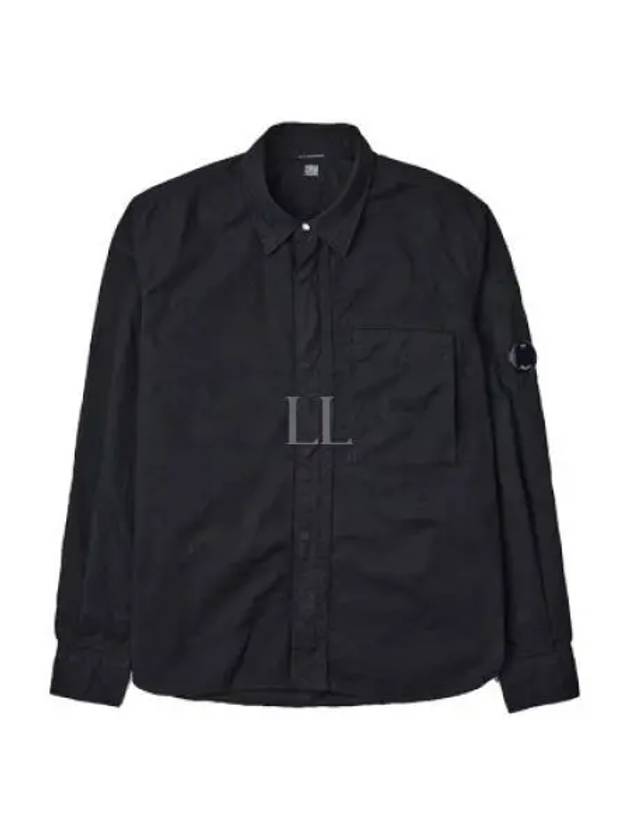 Gabardine Utility Long Sleeve Shirt Black - CP COMPANY - BALAAN 2