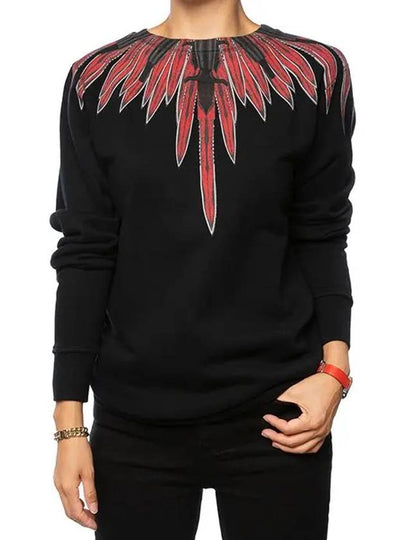 Marceloblon Red Wing Printing Sweatshirt Black - MARCELO BURLON - BALAAN 2