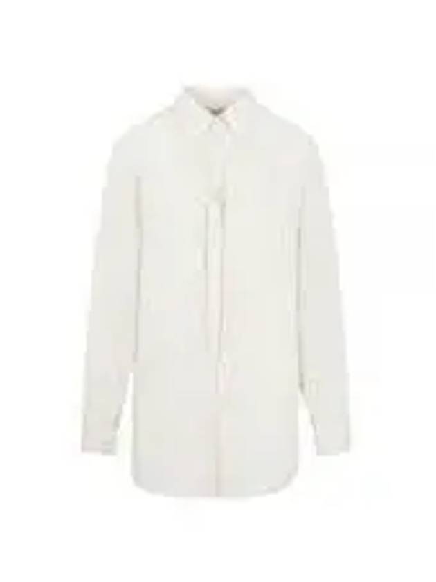 Tie Detail Satin Shirt White - LEMAIRE - BALAAN 2