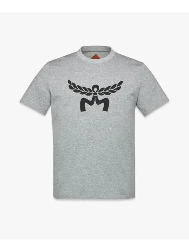 Laurel Logo Short Sleeve T-Shirt Grey - MCM - BALAAN 2