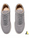 Stamp Logo Suede Low Top Sneakers Grey - TOD'S - BALAAN 2