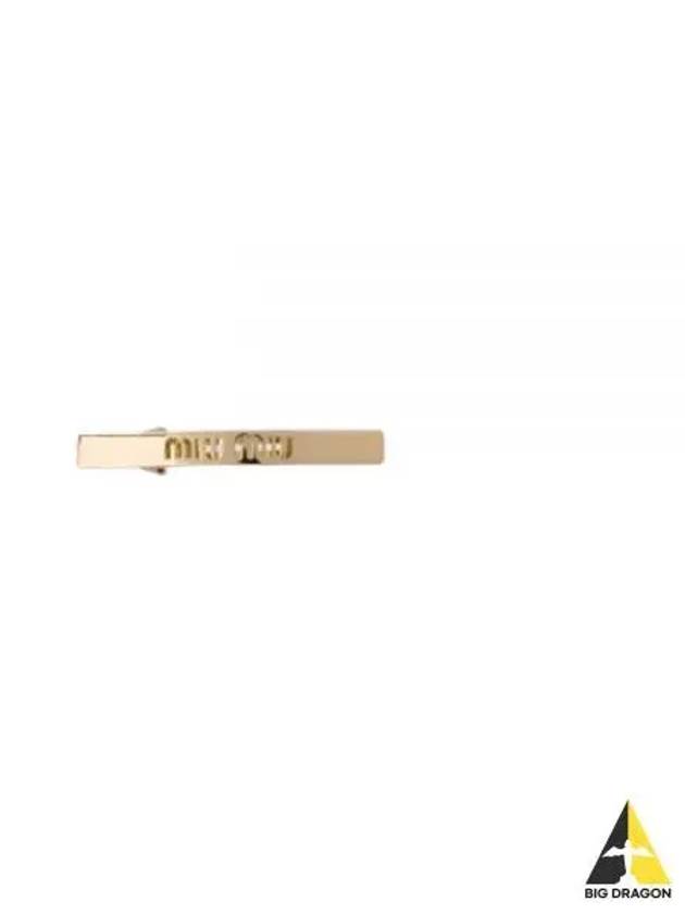 Logo Metal Hair Clip Gold - MIU MIU - BALAAN 2