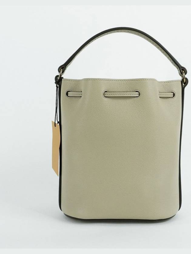 T Timeless Leather Micro Logo Bucket Bag Beige - TOD'S - BALAAN 4