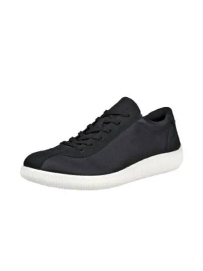 Soft Zero Leather Low Top Sneakers Black - ECCO - BALAAN 2