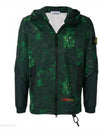 Men's Wappen Patch Camo Zip Up Hoodie Green - STONE ISLAND - BALAAN 6