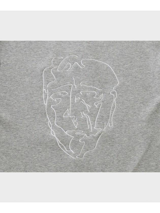 Face drawing embroidery short sleeve t shirt melange - FFEFF STUDIO - BALAAN 8