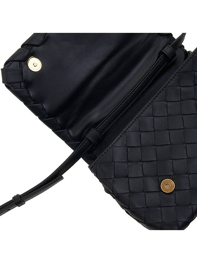 Intrecciato Mini Cross Bag Black - BOTTEGA VENETA - BALAAN 9