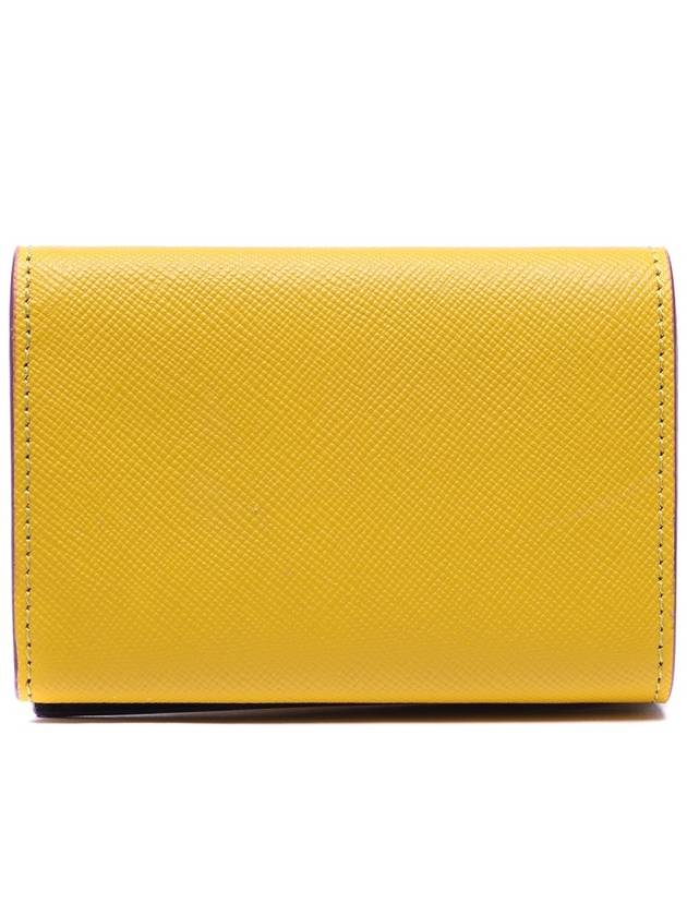 Saffiano Leather Trifold Half Wallet Yellow - MARNI - BALAAN 5