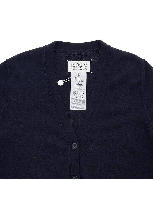 Eco Cashmere Loose Fit Cardigan Navy - MAISON MARGIELA - BALAAN 4