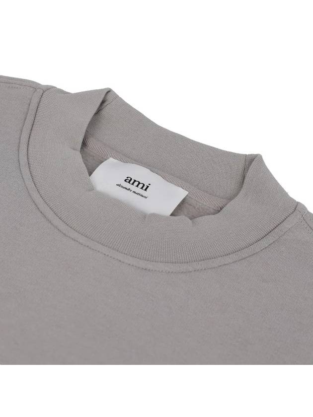 Alexandre Mattiussi Embroidered Logo Sweatshirt Pearl Grey - AMI - BALAAN 4