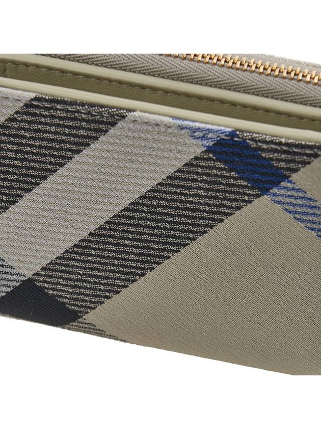 Check Patterned Zipper Half Wallet Lichen - BURBERRY - BALAAN 7