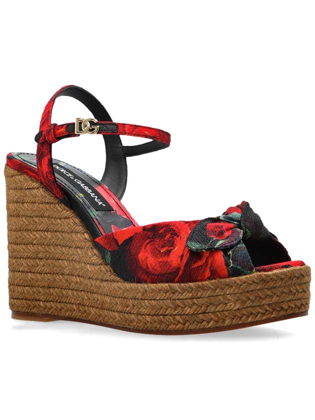 Dolce & Gabbana Wedge Sandals, Women's, Red - DOLCE&GABBANA - BALAAN 4