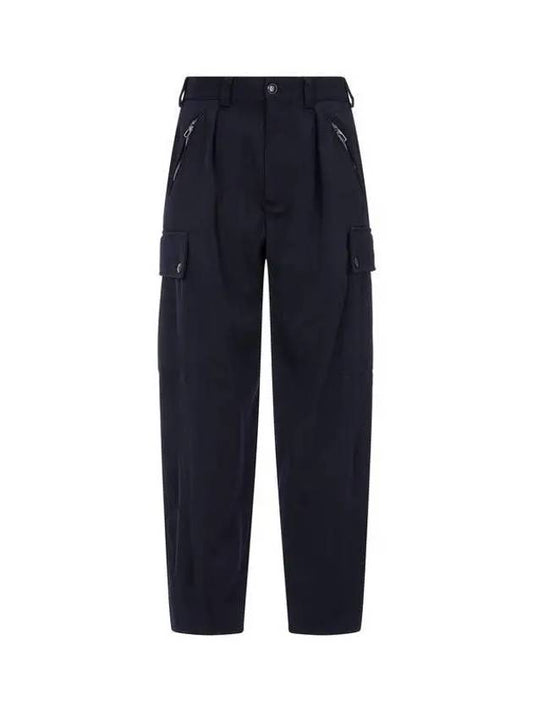 Men s Wool Twill Balloon Cargo Pants Navy 270378 - GIORGIO ARMANI - BALAAN 1