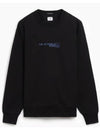 Stretch Fleece Crew Neck Sweatshirt Black - CP COMPANY - BALAAN 2