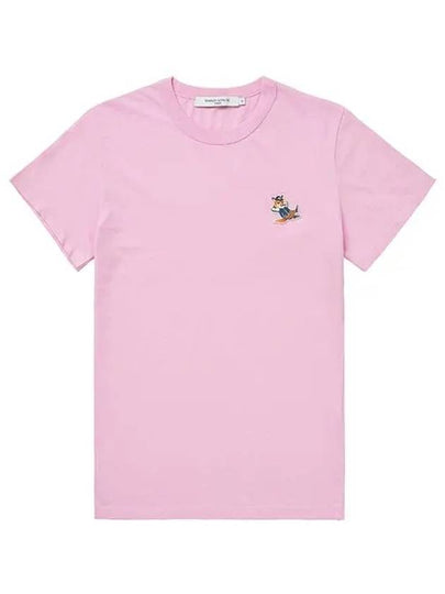 Dressed Fox Patch Short Sleeve T-Shirt Dusty Rose - MAISON KITSUNE - BALAAN 2